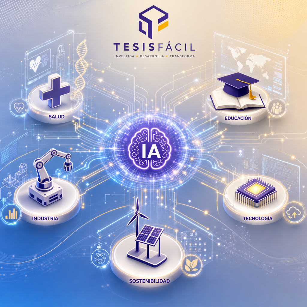 Representación gráfica que ilustra el avance y la integración de la inteligencia artificial en diferentes ámbitos tecnológicos y sociales en 2026.