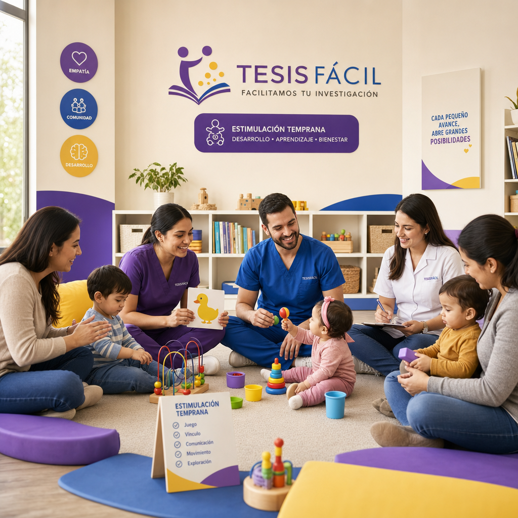 Profesionales y familias colaborando en un programa de alerta temprana para el desarrollo infantil en un centro comunitario
