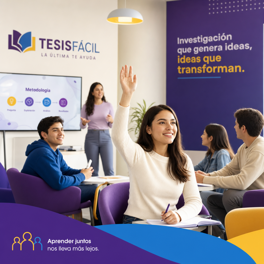 Estudiante confiado participando activamente en un aula moderna, reflejando la autoeficacia en el rendimiento académico