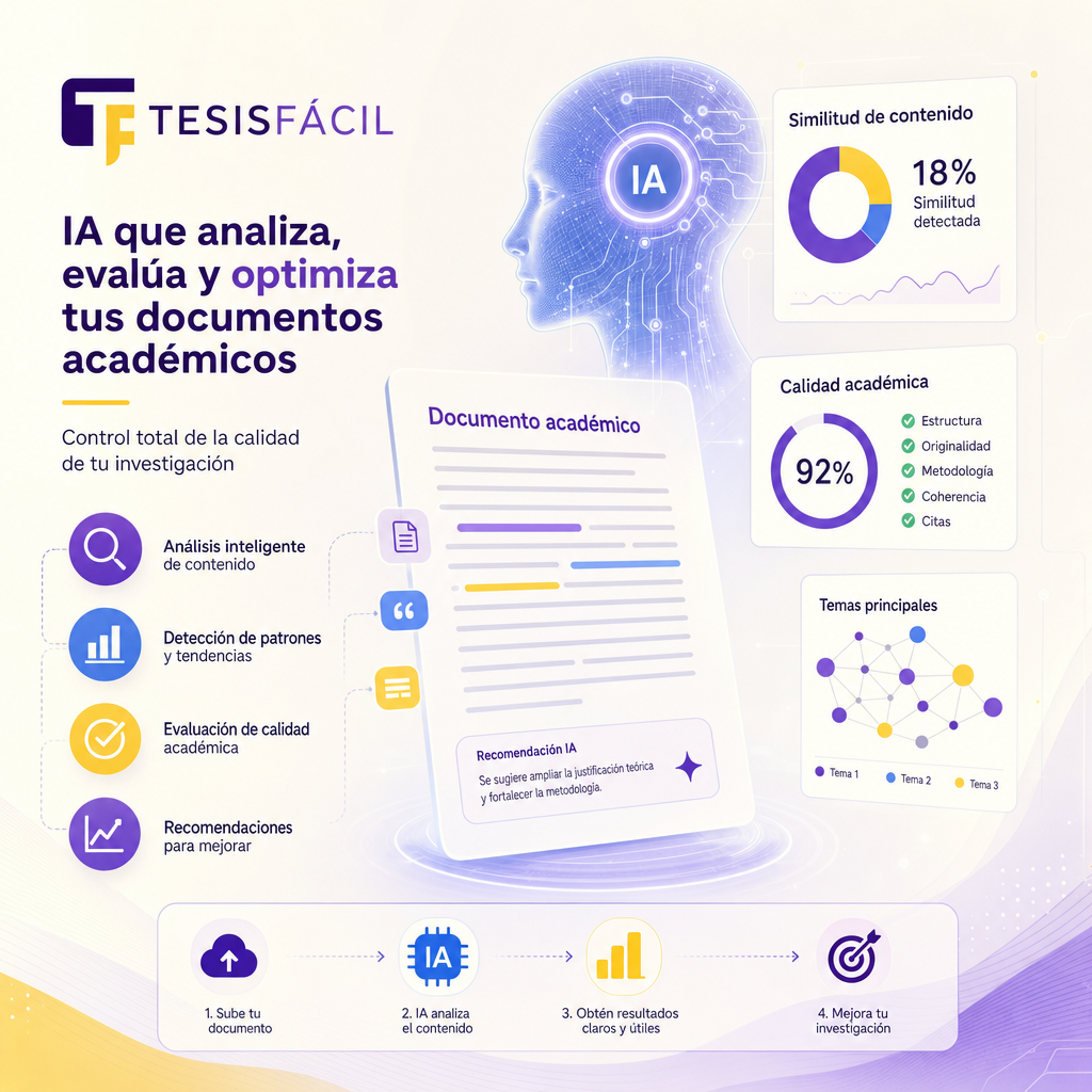 Ilustración que representa la inteligencia artificial supervisando y detectando fraude académico online, mostrando elementos digitales y educativos modernos