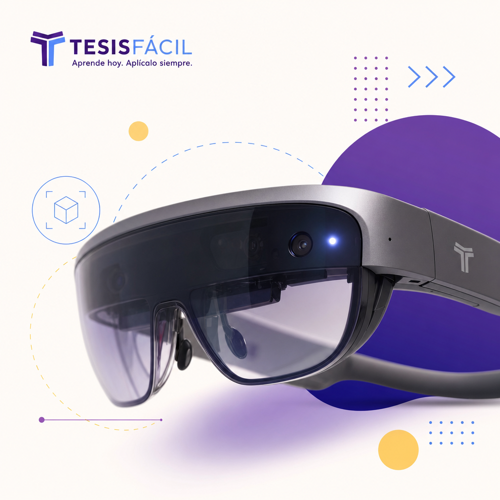 Gafas de realidad aumentada como las de Meta con indicador LED de seguridad activado