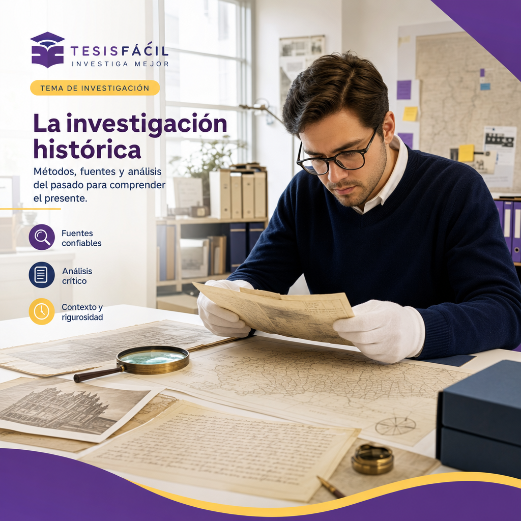 Investigador histórico analizando documentos y mapas antiguos con enfoque en construcción del marco teórico y metodológico