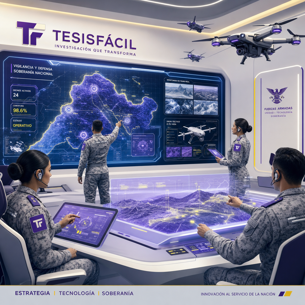 Representación moderna de tecnología avanzada en sistemas de defensa para fortalecer la soberanía nacional