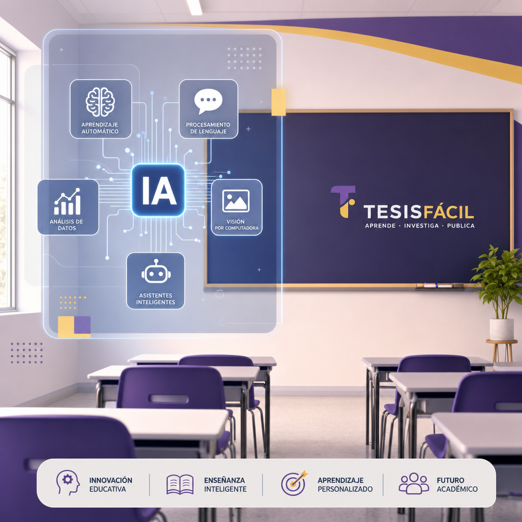 Panel de control digital con íconos relacionados a la inteligencia artificial y educación, representando la prohibición de IA en escuelas públicas de Nueva York