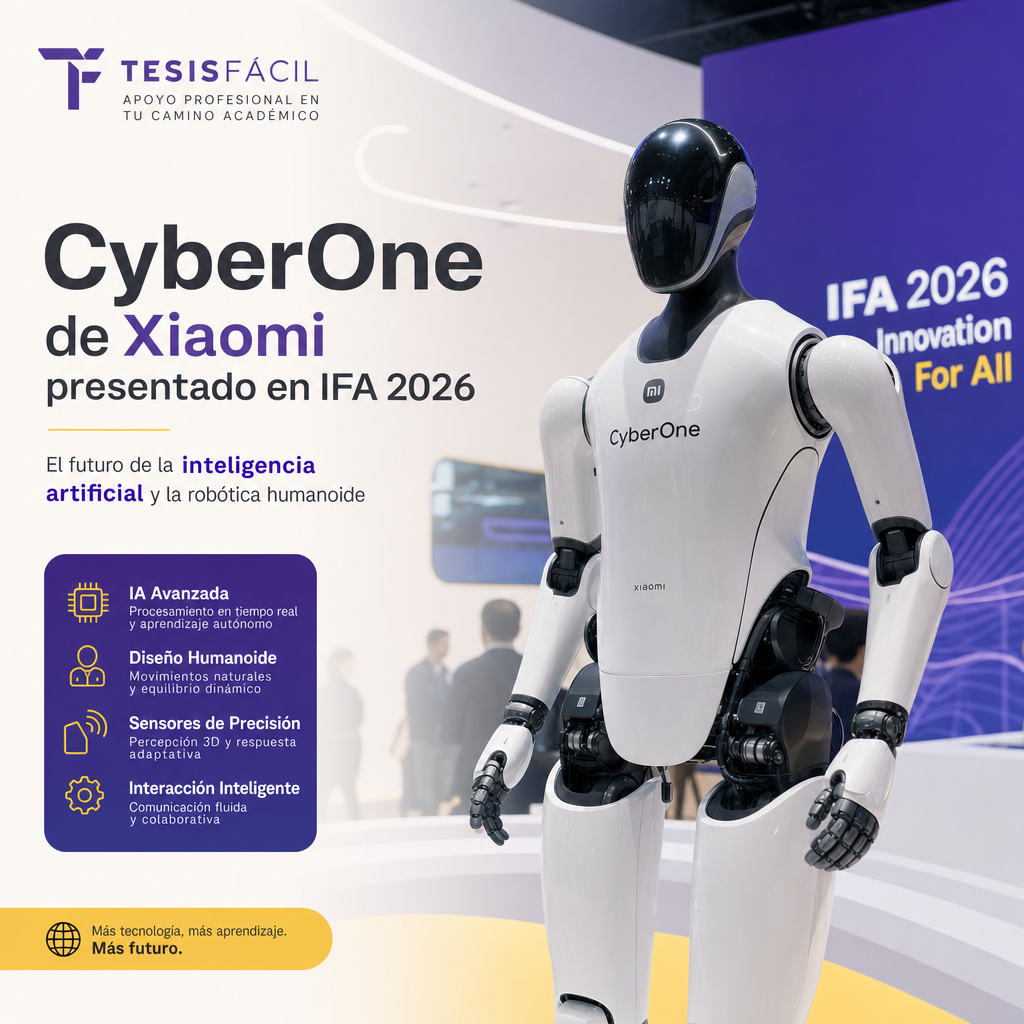 Robot humanoide CyberOne de Xiaomi en exhibición en IFA 2026 mostrando avanzada inteligencia artificial y tecnología de robótica aplicada